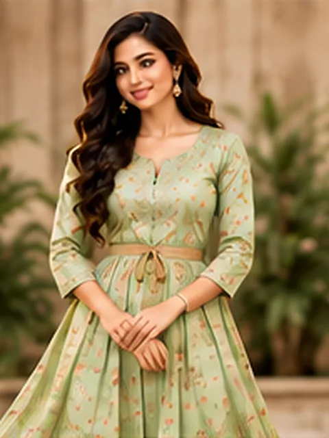 Size guide – how a calf-length kurti fits